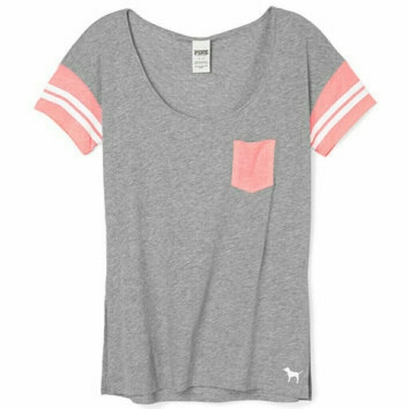 NEW VS Pink pocket tee, Size Medium