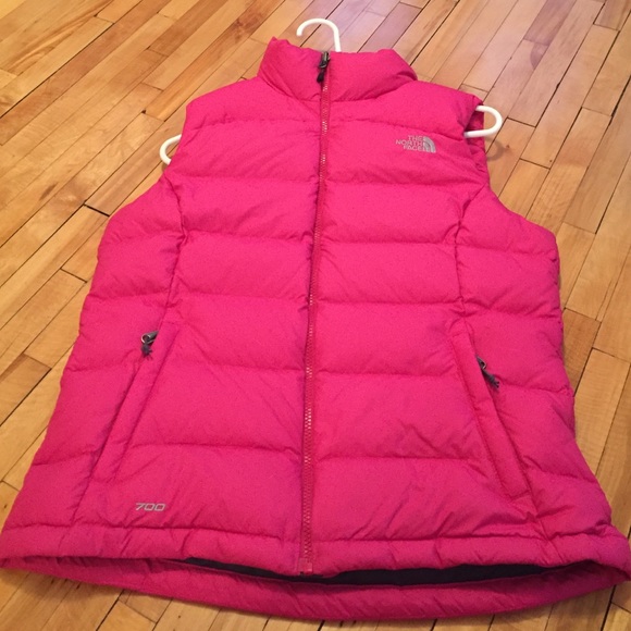North Face vest- hot pink