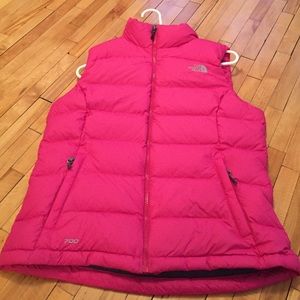 North Face vest- hot pink