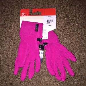 razzle pink north face gloves