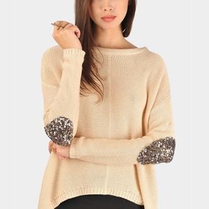 Sequin Patch Sweater