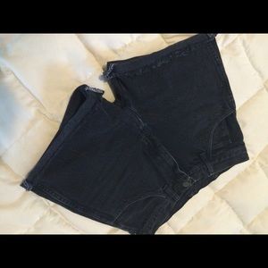 Black high waisted jean shorts