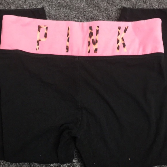 VS PINK size small yoga pink with animal print