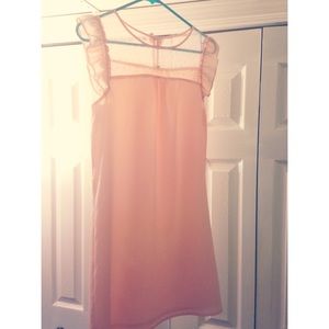 Pale pink shift dress