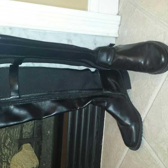 Black boots.
