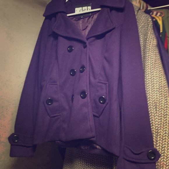 NWT Plum Pea Coat
