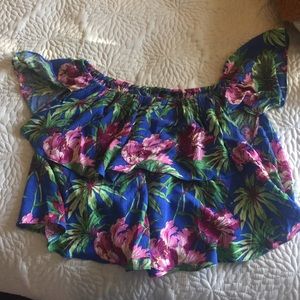 Floral topshop crop top