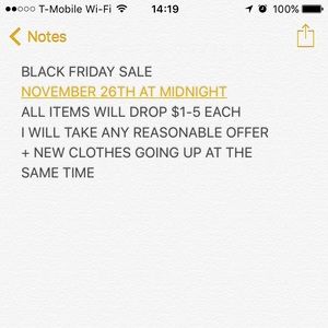 BLACKFRIDAY SALE (ORIGINAL LISTING HAD WRONG DATE)