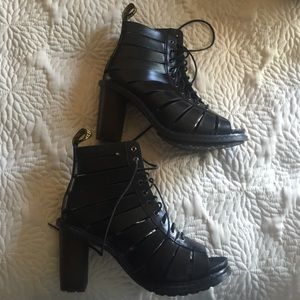 Dr. Marten cut out open toed lace up heels size 9