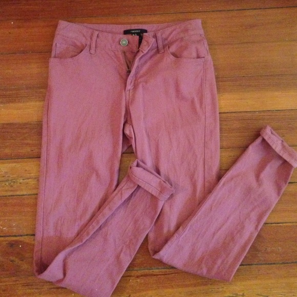 Mauve skinny jeans