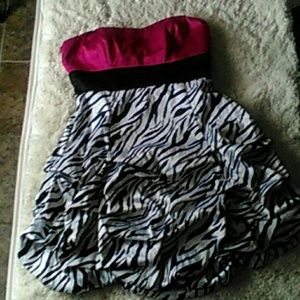 Ruffled Zebra Dress