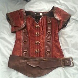 Corset bronze and brown in color size Large