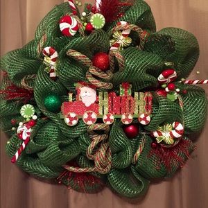 Deco Mesh Christmas Wreath