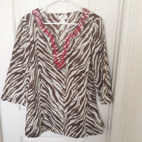 LOFT zebra shirt