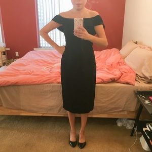 The Reformation off the shoulder dress