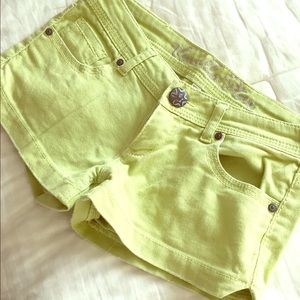 Lime Jean Shorts