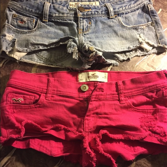 Two pairs hollister shorts