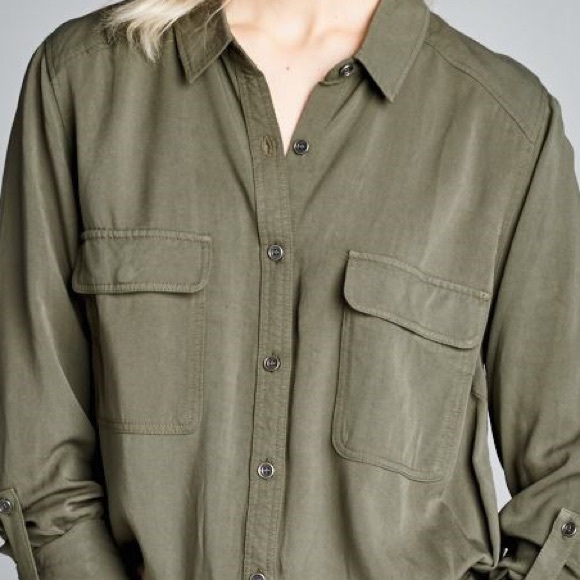 β¨HOST PICK β¨The Chloe twill trench coat- Olive - Picture 4 of 4