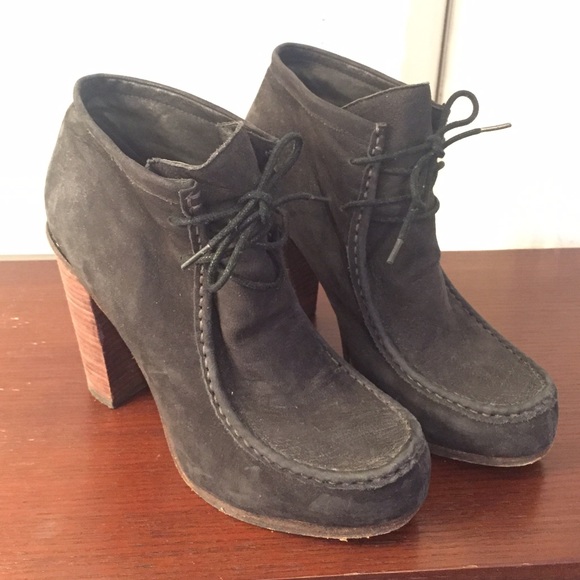 Dolce Vita Jada Lace-Up Bootie Black Suede Boots 8