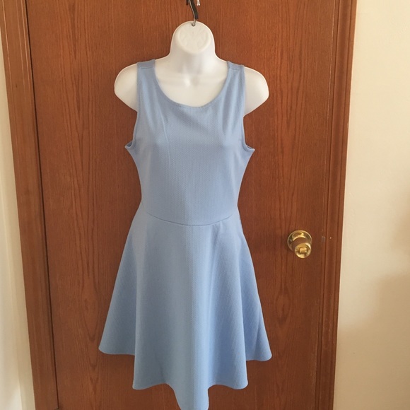 h&m baby blue dress
