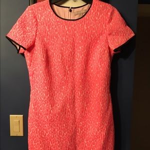 Pink dress with black embellishments