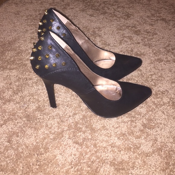 Studded black heels
