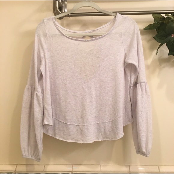 Free People pale lilac top with open back