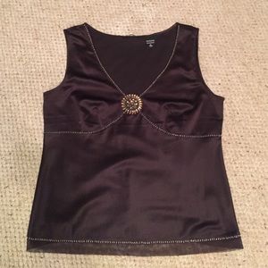 Brown Sleeveless Top