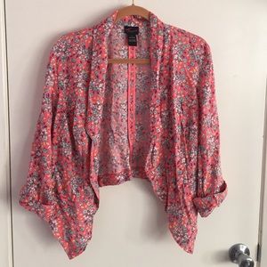 Torrid Floral Cropped Blazer