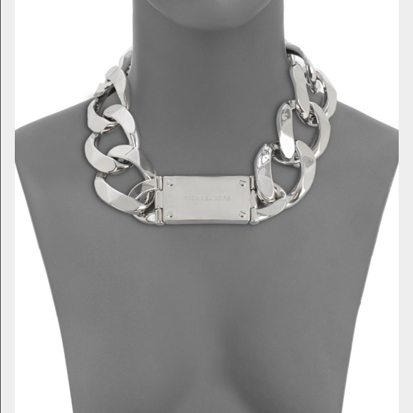 Michael Kors Jewelry - Michael Kors Oversized Curb Chain Logo Plate N
