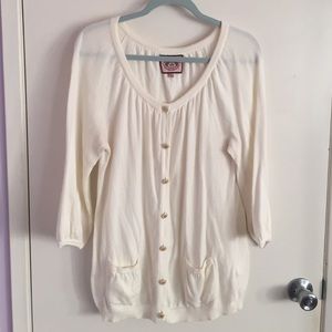 Juicy Couture Cream Cardigan