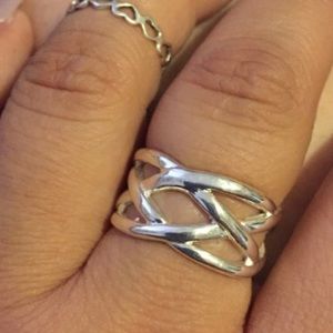 Silver Net Design Ring