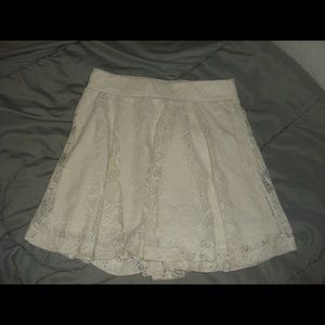 White lace skirt