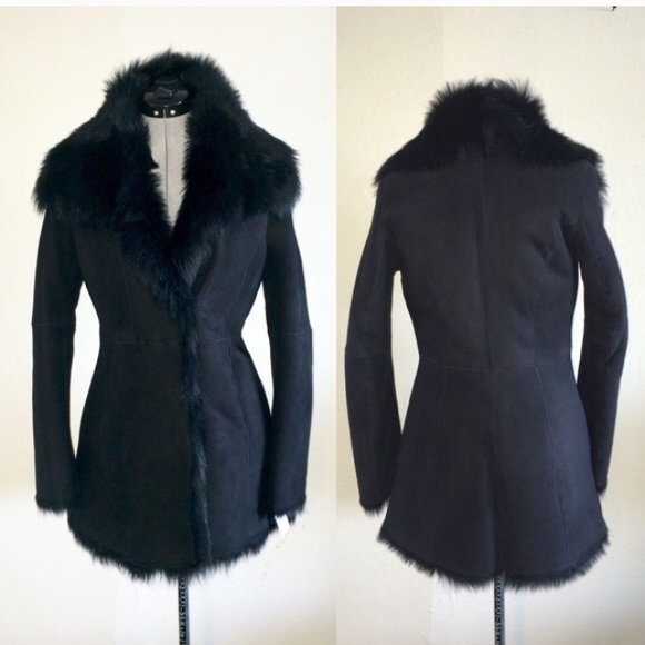 NWT Exquisite Shearling Coat with cool details - Picture 4 of 4
