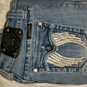 Miss Me angel wing boot cut jeans