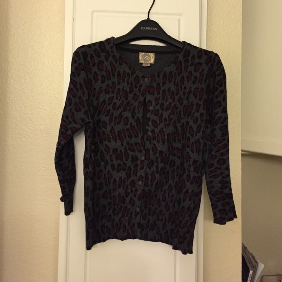 Animal print cardigan