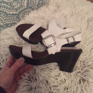 White Aerosoles sandals