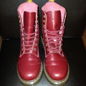 Maroon Doc Martins