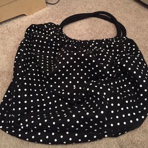 Large black/white polka dot tote bag ⚫️⚪️⚫️