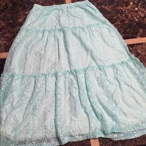 Icy Mint long skirt