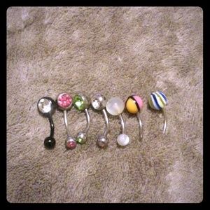 7 bellybutton rings