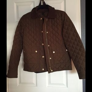 J.Crew down feather olive green jacket