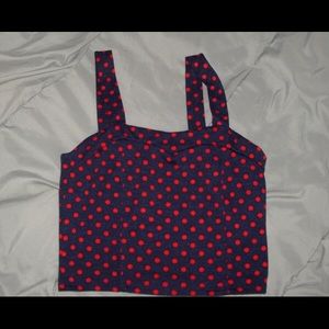 Polka dot crop top