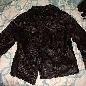 Black leather jacket