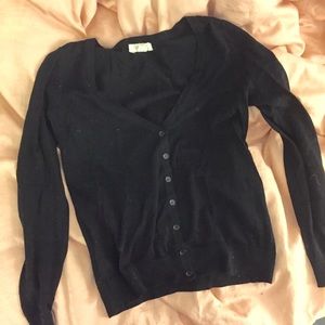 Black Button Down Cardigan