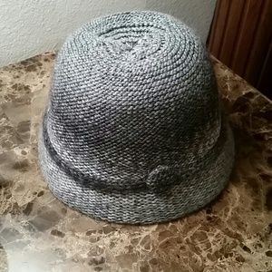 Grey cloche hat