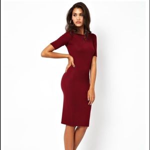 Club L Essentials Off Shoulder Midi Dress