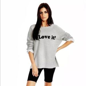 ️Auth Wildfox I love it morning sweatshirt SML