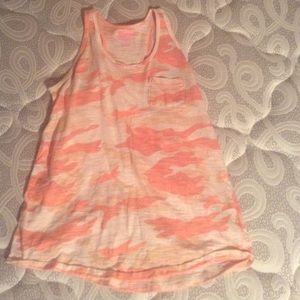 Flowy, Orange and White Tank Top