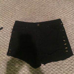 Black high waisted shorts